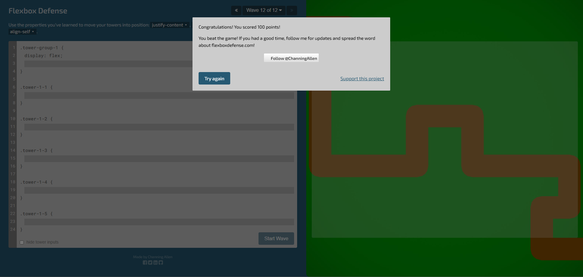 Flexbox Defense Screenshot